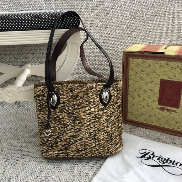 Brighton Handbags - Brighton New Leaf Woven Raffia Shoulder Bag